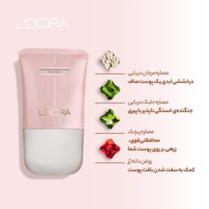 کرم لیفتینگ صورت و گردن ماساژور دار جوان ساز لدورا کر حجم 100 میلی لیتر