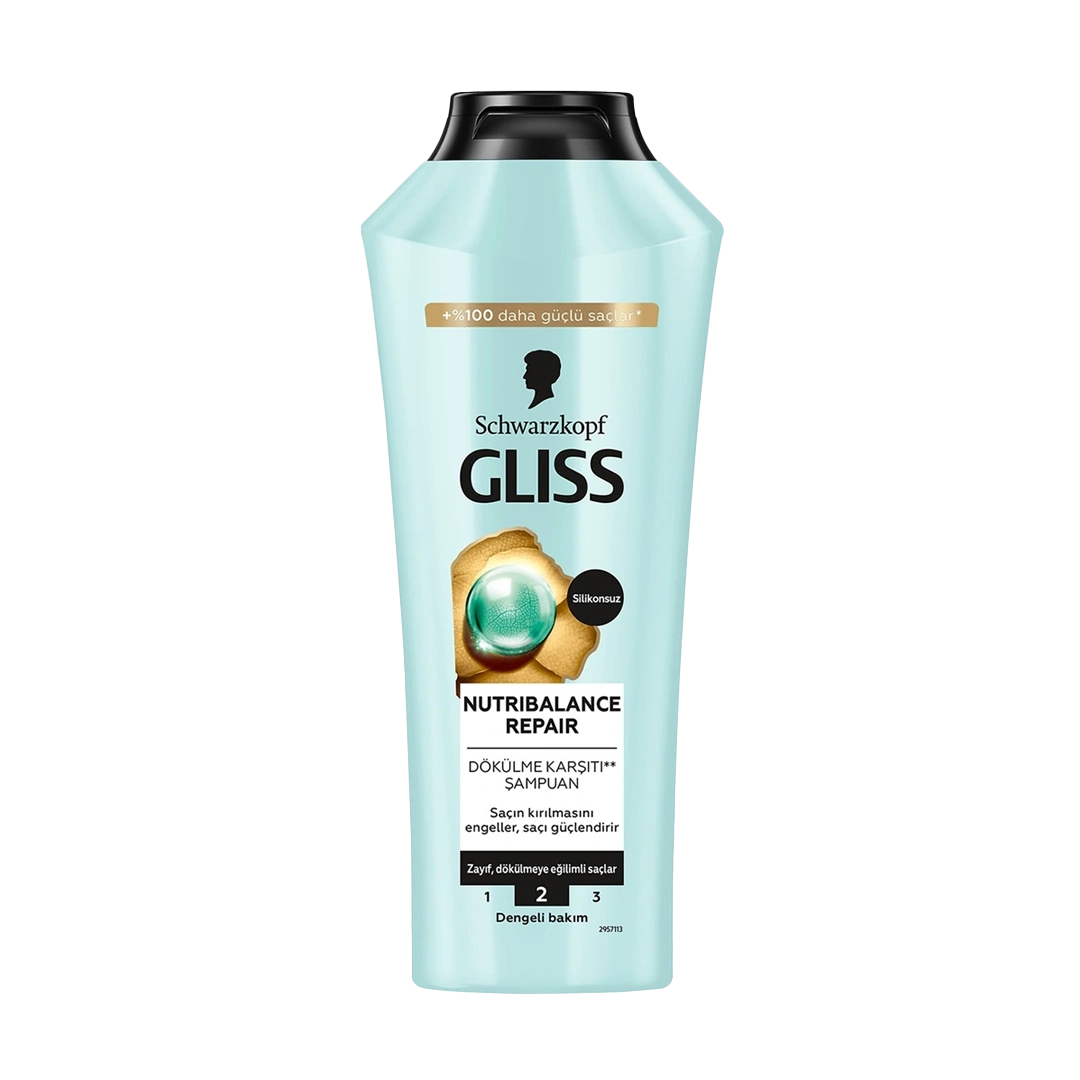 شامپو ترمیم کننده گلیس مدل NUTRIBALANCE REPAIR مناسب انواع موها