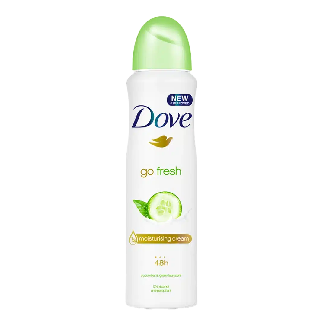 اسپری ضد تعریق زنانه داو مدل go fresh خیار و چای سبز cucumer & green tea scent