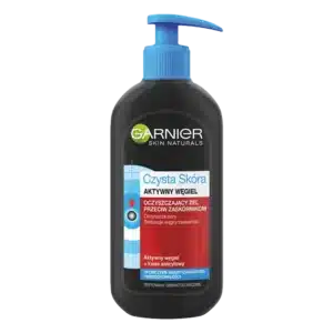 ژل شستشوی صورت و پاک کننده صورت گارنیر مدل czysta skora زغالی حجم 200 میل