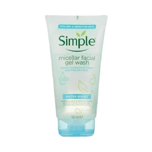 ژل شستشو صورت سیمپل سری micellar مدل water boost حجم 150 میلی لیتر