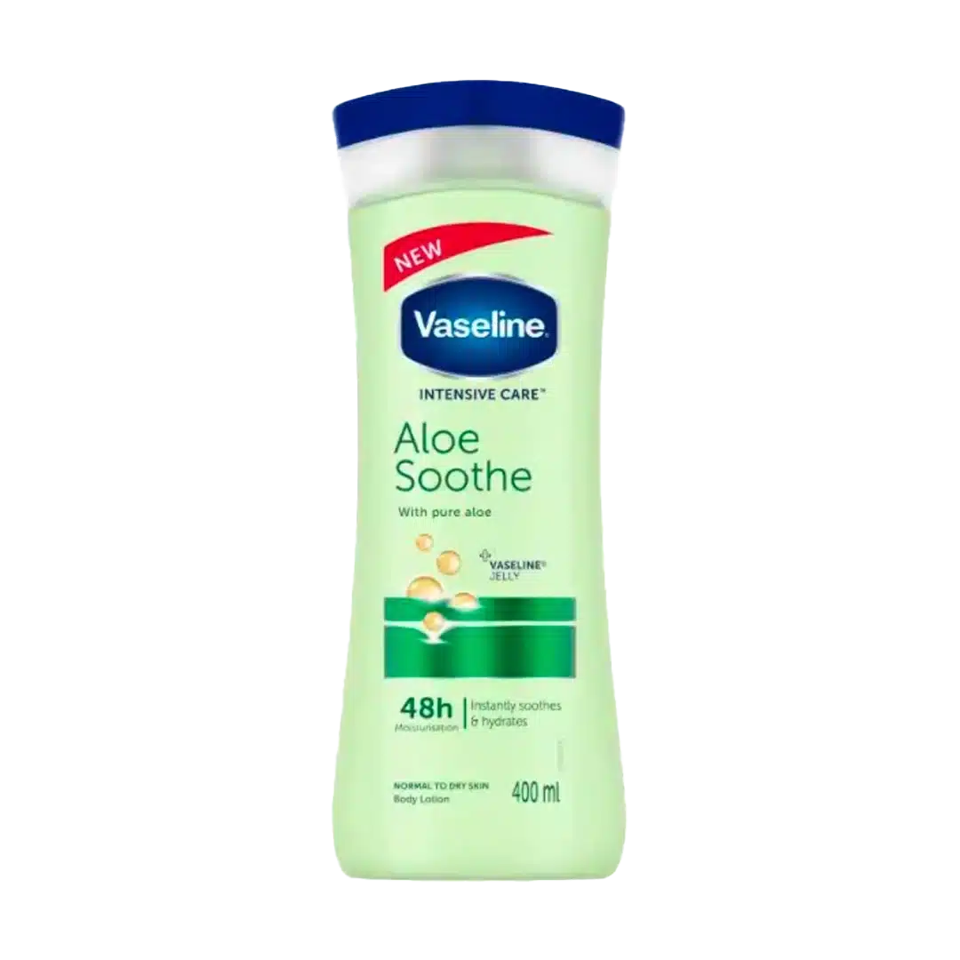 لوسیون بدن برند وازلین مدل Aloe Sooth حجم 400 میلی لیتر 48 ساعته