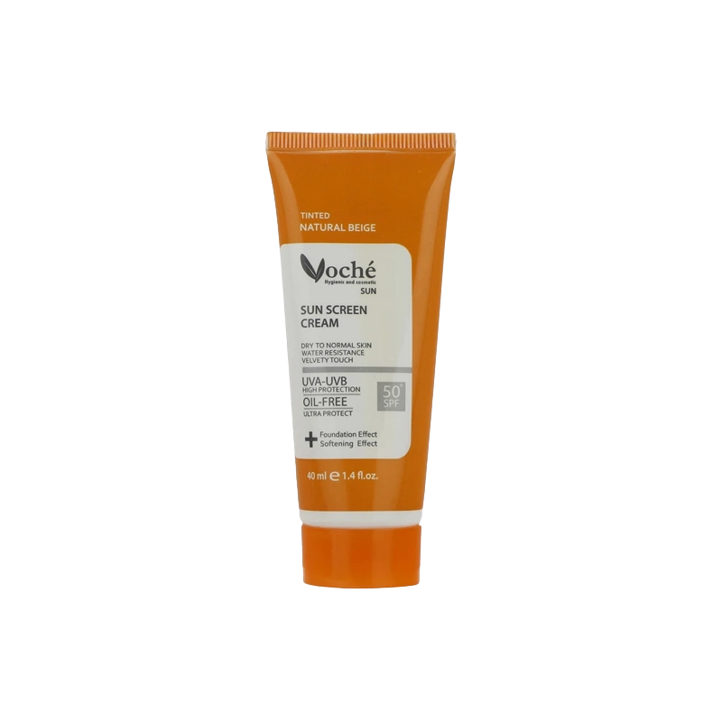 کرم ضد آفتاب SPF50 وچه مناسب پوست خشک و معمولی رنگ (طبیعی) 40 میلی لیتر